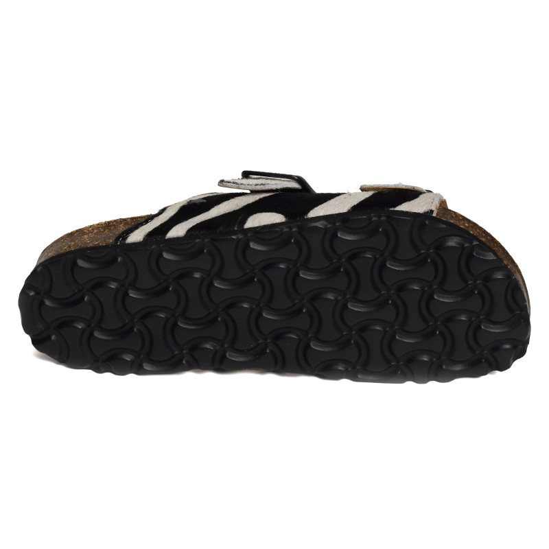 AMALIA 261 Blanc Noir, Mules Cubanas
