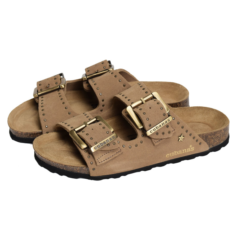 AMALIA 301 Beige, Mules Cubanas