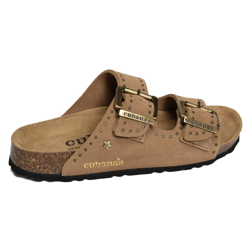 AMALIA 301 Beige, Mules Cubanas