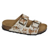 AMALIA 264 Blanc Marron, Mules Cubanas
