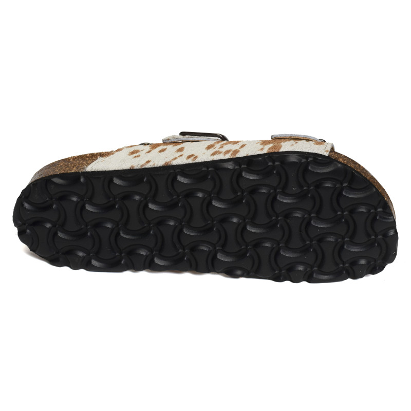 AMALIA 264 Blanc Marron, Mules Cubanas