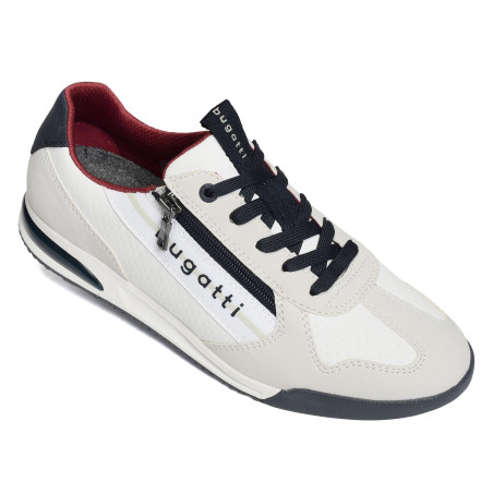 A3811 Blanc Gris, Sneakers basses Bugatti