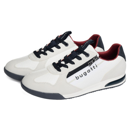 A3811 Blanc Gris, Sneakers basses Bugatti