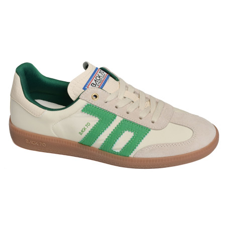 GHOST NYLON Beige Vert, Sneakers basses Back 70