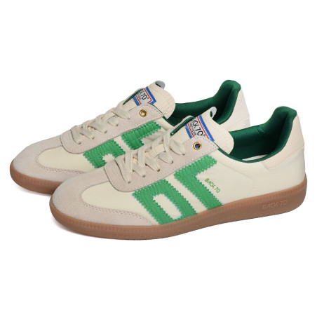 GHOST NYLON Beige Vert, Sneakers basses Back 70