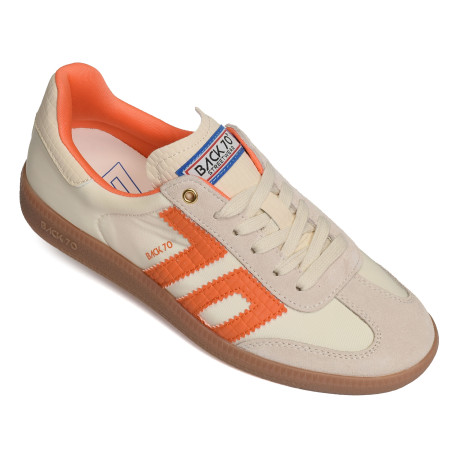 GHOST NYLON Beige Orange, Sneakers basses Back 70