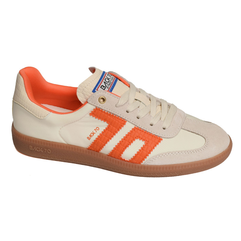 GHOST NYLON Beige Orange, Sneakers basses Back 70