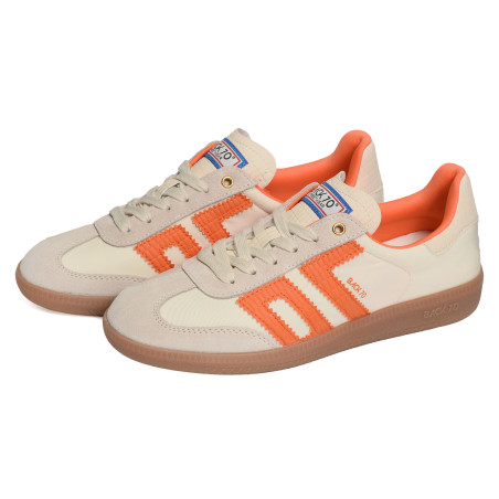 GHOST NYLON Beige Orange, Sneakers basses Back 70