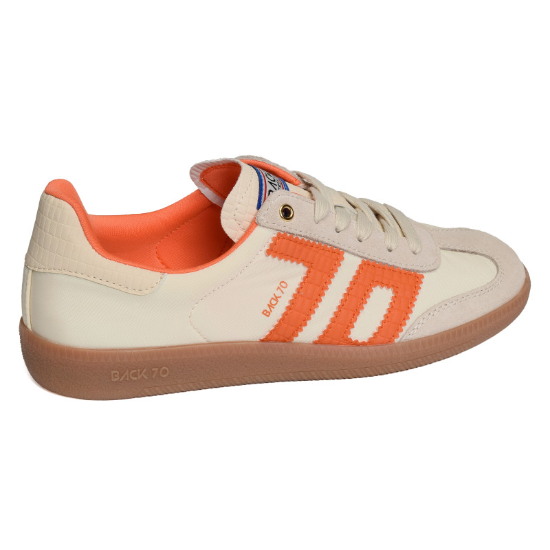 GHOST NYLON Beige Orange, Sneakers basses Back 70