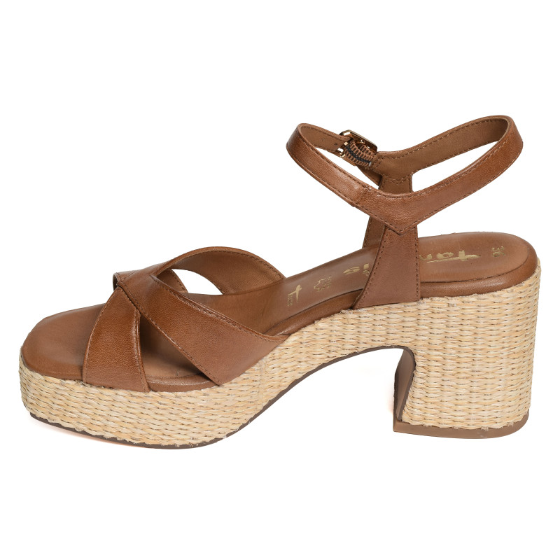 28313 Cognac, Nu-Pieds à talon Tamaris