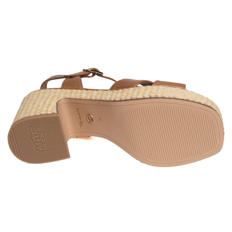 28313 Cognac, Nu-Pieds à talon Tamaris