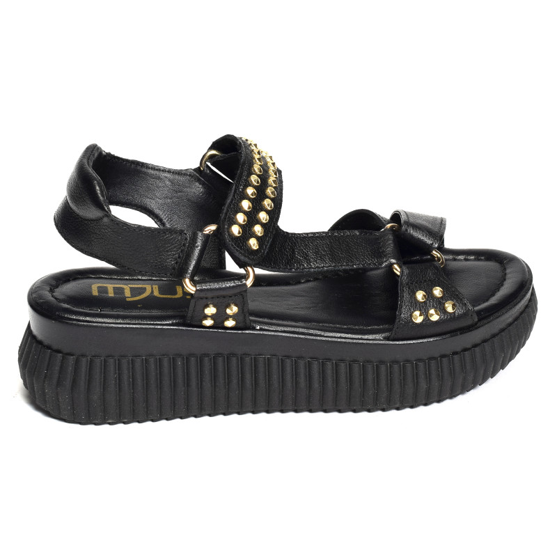 L68003 Noir, Nu-Pieds à plateforme MJUS