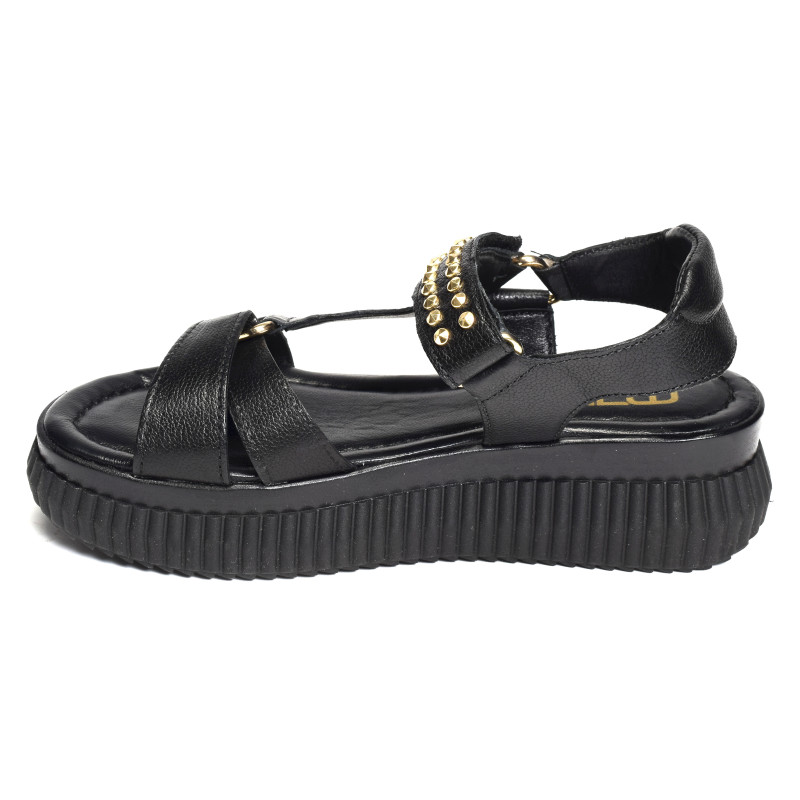 L68003 Noir, Nu-Pieds à plateforme MJUS