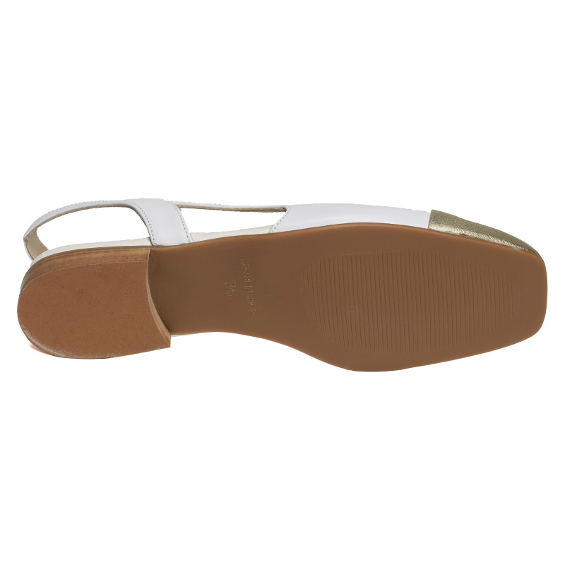 TIRADE Blanc Or, Slingback Folie's