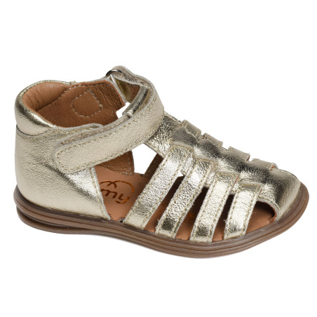PAILLETTE Or, Sandales plates & Nu-Pieds Bellamy