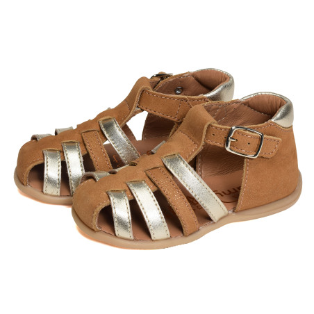 DAX Camel Or, Sandales plates & Nu-Pieds Bellamy