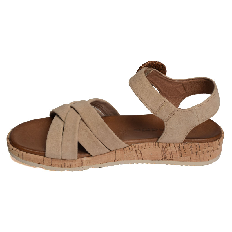 28129 Tan, Sandales compensées Tamaris
