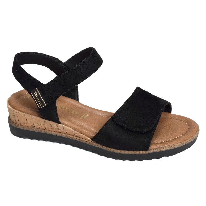 28118 Noir, Sandales compensées Tamaris