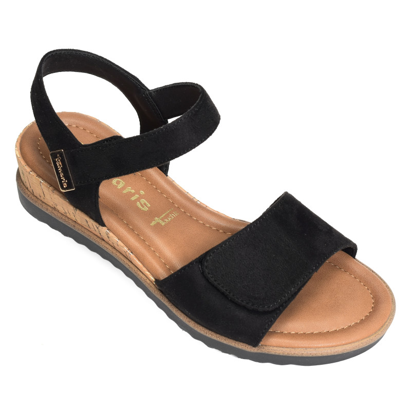 28118 Noir, Sandales compensées Tamaris