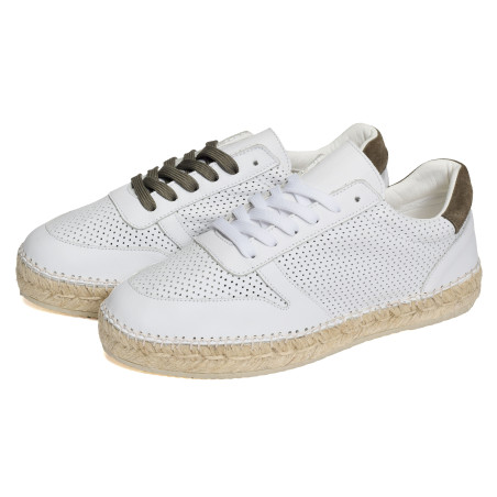 BOSTON Blanc Kaki, Sneakers basses Bayona