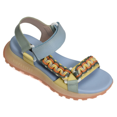 CERVO 253898 Bleu Multicolore, Sandales compensées Hispanitas