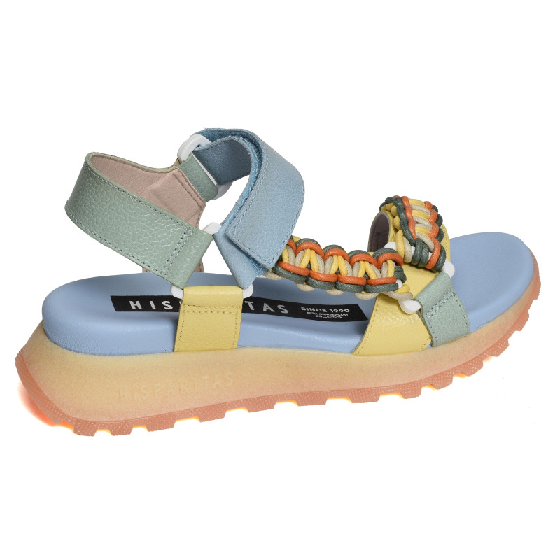 CERVO 253898 Bleu Multicolore, Sandales compensées Hispanitas