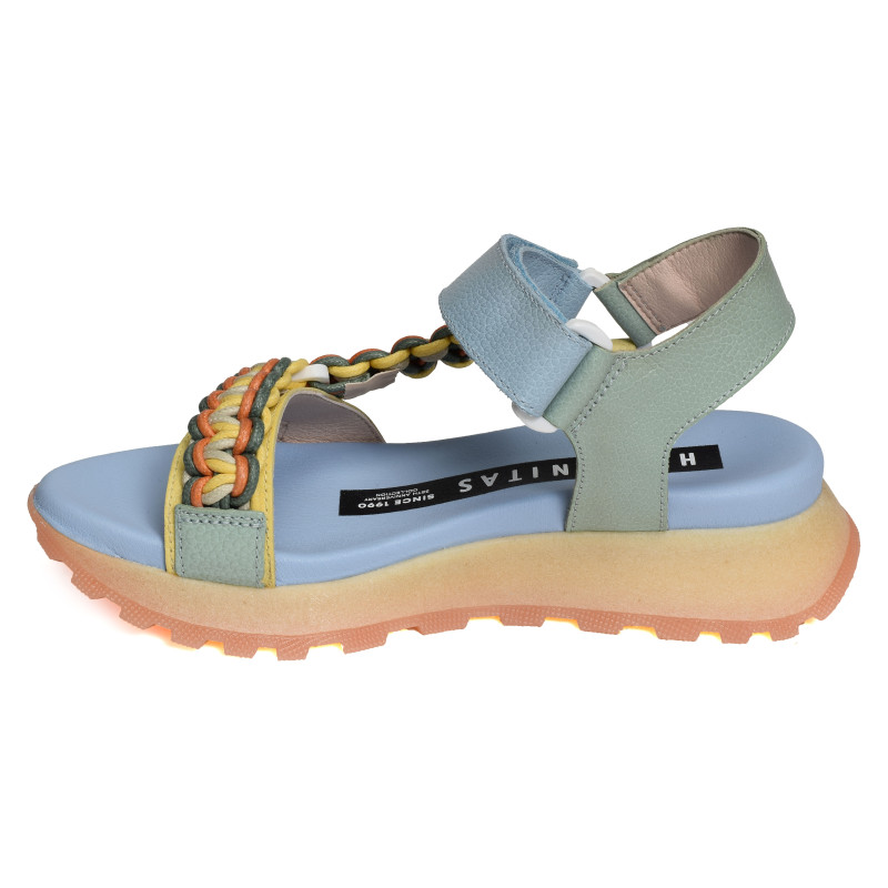 CERVO 253898 Bleu Multicolore, Sandales compensées Hispanitas