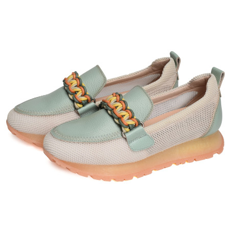 MELBOURNE 253948 Vert Beige, Mocassins Hispanitas