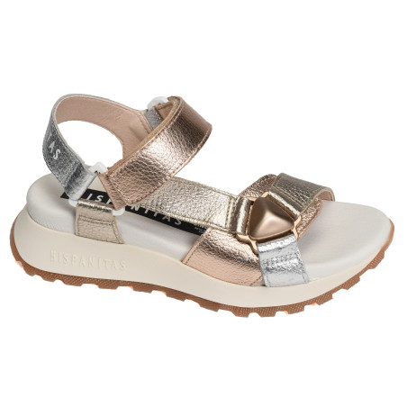 BOLEROMET 253896 Argent Rose, Sandales compensées Hispanitas