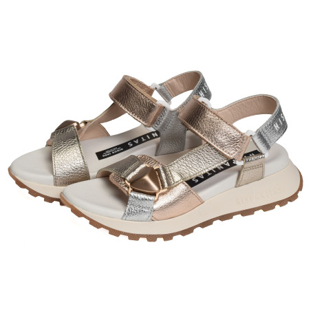 BOLEROMET 253896 Argent Rose, Sandales compensées Hispanitas