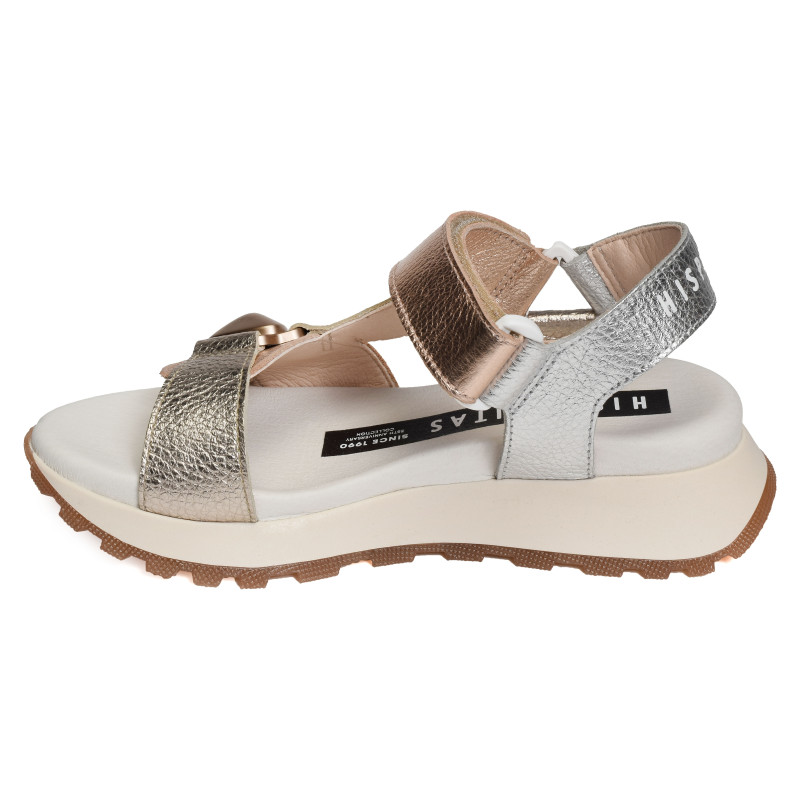 BOLEROMET 253896 Argent Rose, Sandales compensées Hispanitas