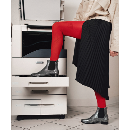 JAPLOU Argent, Bottines Méduse