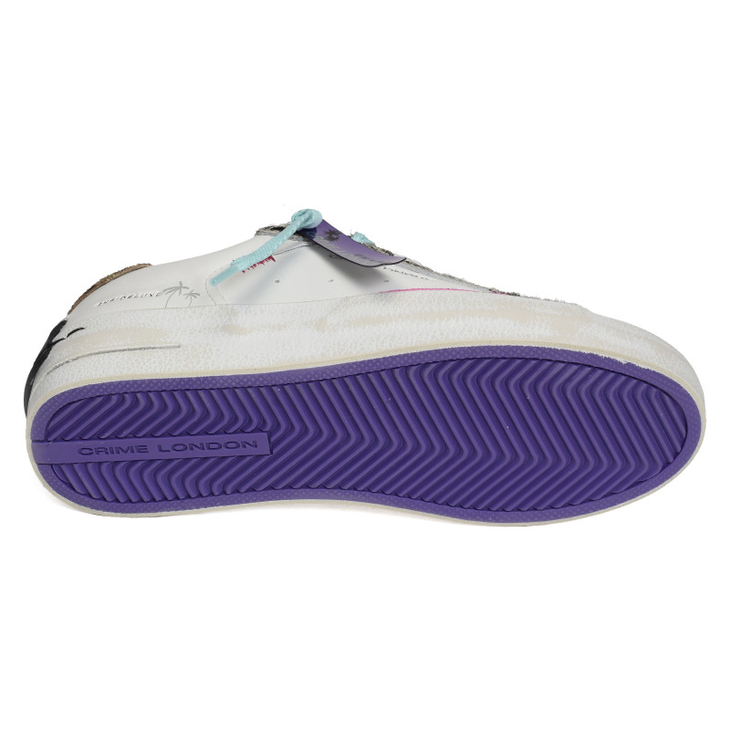 SK8 DELUXE Blanc Zèbre, Sneakers basses Crime London