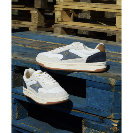 ALMERIO Blanc Bleu, Sneakers basses TBS