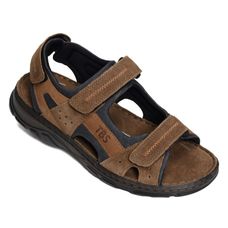 JOHALIN Marron Marine, Sandales plates & Nu-Pieds TBS