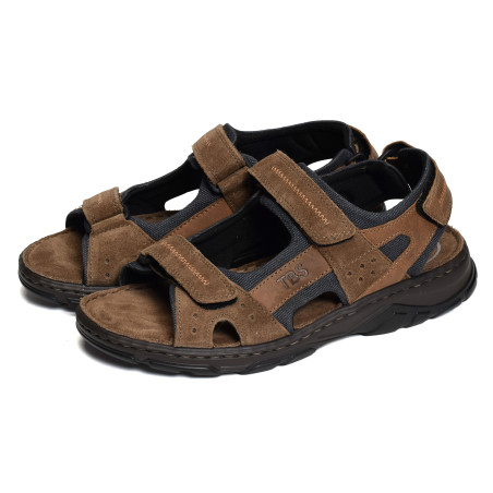 JOHALIN Marron Marine, Sandales plates & Nu-Pieds TBS