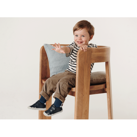 B STEPPIEUP BOY A Marine Blanc, Chaussures à Scratch Geox