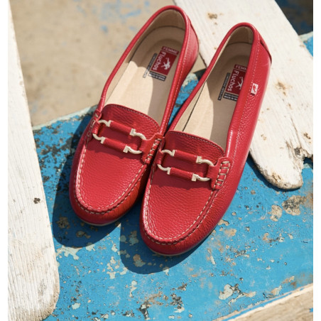 BRUNI F2156 Rouge, Mocassins Fluchos