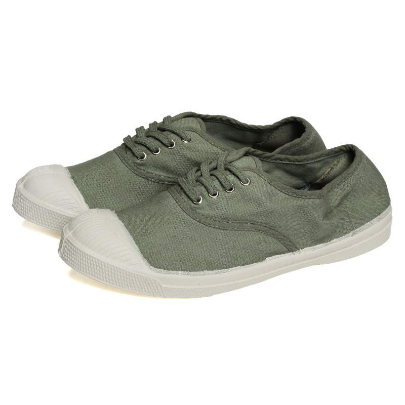 TENNIS LACET Vert Eau, Chaussures basses Bensimon