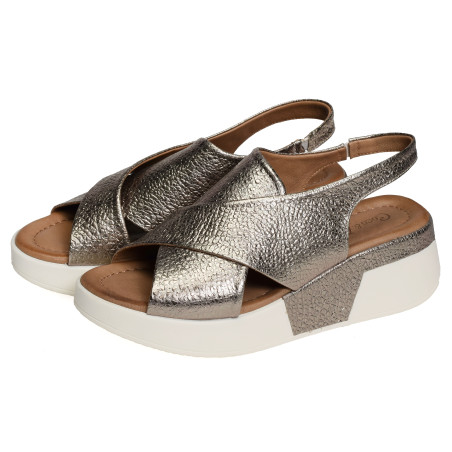 MILLY Champagne, Nu-Pieds à plateforme Coco & Abricot
