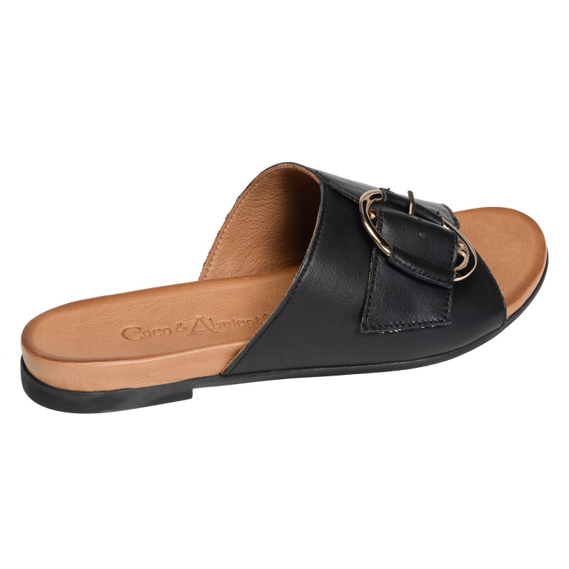 MAGNONCOURT Noir, Mules Coco & Abricot