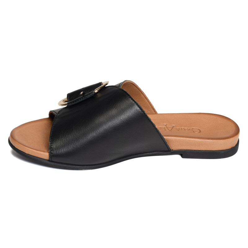MAGNONCOURT Noir, Mules Coco & Abricot