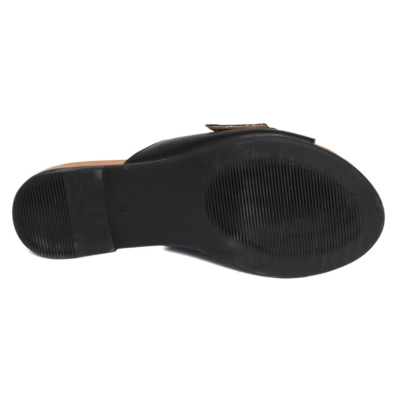 MAGNONCOURT Noir, Mules Coco & Abricot