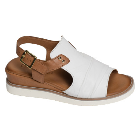 MISSIRIAC Blanc, Sandales compensées Coco & Abricot