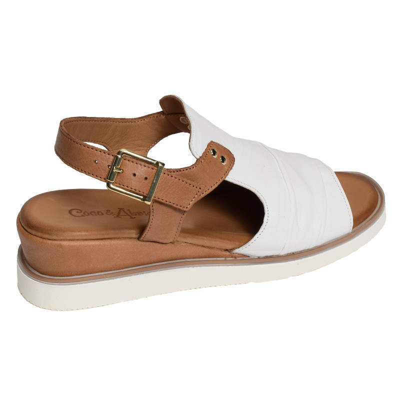 MISSIRIAC Blanc, Sandales compensées Coco & Abricot