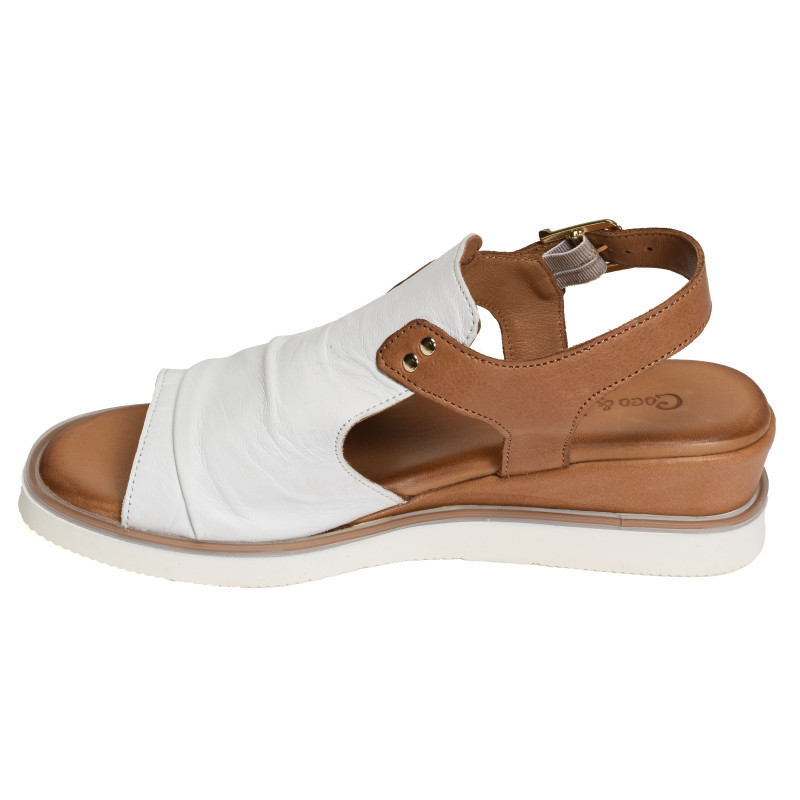 MISSIRIAC Blanc, Sandales compensées Coco & Abricot