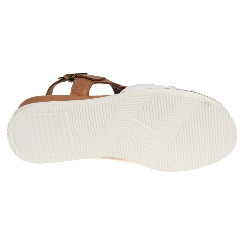 MISSIRIAC Blanc, Sandales compensées Coco & Abricot