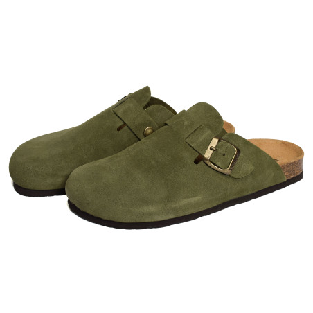 PINATEL Kaki, Mules K.Daques