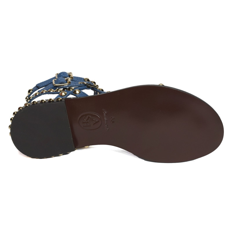 PLAY Bleu, Sandales plates Ash