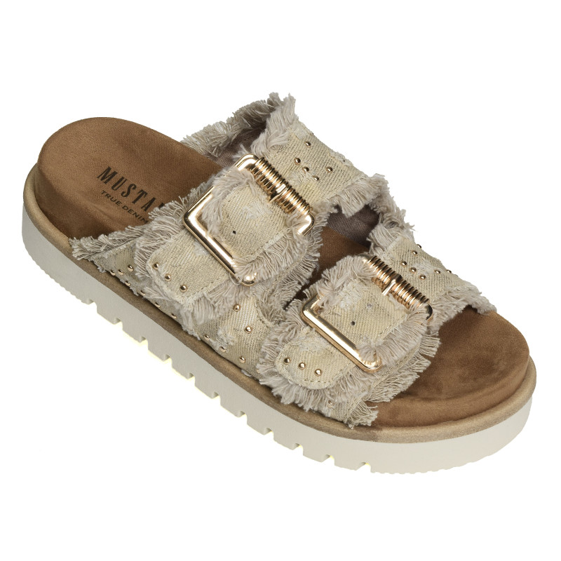 1461708 Beige, Mules Mustang